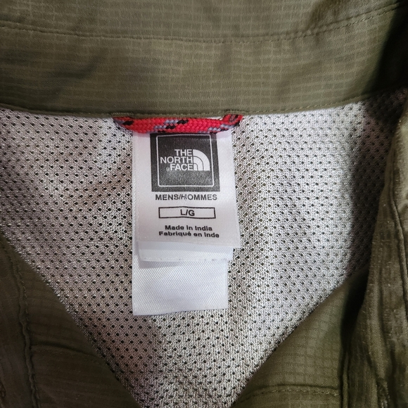 The North Face Short Sleeve Button Down Shirt Olive Green Men's Large - Picture 6 of 14